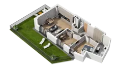 3 pokoje, mieszkanie 68,70 m², parter, oferta nr A3.0.51, ATAL Ruczaj, Kraków, Łagiewniki-Borek Fałęcki, Borek Fałęcki, ul. Obozowa