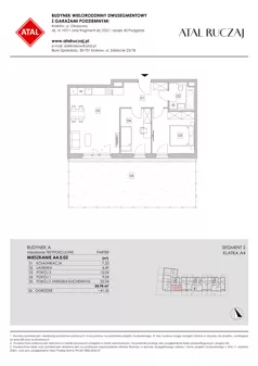 3 pokoje, mieszkanie 54,10 m², piętro 1, oferta nr A1.1.06, ATAL Ruczaj, Kraków, Łagiewniki-Borek Fałęcki, Borek Fałęcki, ul. Obozowa