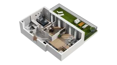 3 pokoje, mieszkanie 54,10 m², piętro 1, oferta nr A1.1.06, ATAL Ruczaj, Kraków, Łagiewniki-Borek Fałęcki, Borek Fałęcki, ul. Obozowa
