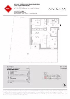 3 pokoje, mieszkanie 60,23 m², piętro 1, oferta nr A4.1.08, ATAL Ruczaj, Kraków, Łagiewniki-Borek Fałęcki, Borek Fałęcki, ul. Obozowa