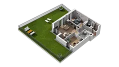 3 pokoje, mieszkanie 60,23 m², piętro 1, oferta nr A4.1.08, ATAL Ruczaj, Kraków, Łagiewniki-Borek Fałęcki, Borek Fałęcki, ul. Obozowa