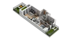 3 pokoje, mieszkanie 60,20 m², parter, oferta nr A5.0.37, ATAL Ruczaj, Kraków, Łagiewniki-Borek Fałęcki, Borek Fałęcki, ul. Obozowa