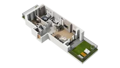 3 pokoje, mieszkanie 60,20 m², parter, oferta nr A5.0.37, ATAL Ruczaj, Kraków, Łagiewniki-Borek Fałęcki, Borek Fałęcki, ul. Obozowa