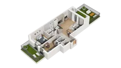 3 pokoje, mieszkanie 60,20 m², parter, oferta nr A5.0.37, ATAL Ruczaj, Kraków, Łagiewniki-Borek Fałęcki, Borek Fałęcki, ul. Obozowa