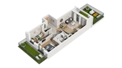 3 pokoje, mieszkanie 58,36 m², piętro 2, oferta nr A2.2.37, ATAL Ruczaj, Kraków, Łagiewniki-Borek Fałęcki, Borek Fałęcki, ul. Obozowa