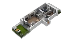 3 pokoje, mieszkanie 58,36 m², piętro 2, oferta nr A2.2.37, ATAL Ruczaj, Kraków, Łagiewniki-Borek Fałęcki, Borek Fałęcki, ul. Obozowa