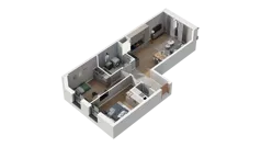 3 pokoje, mieszkanie 60,85 m², piętro 1, oferta nr A2.1.32, ATAL Ruczaj, Kraków, Łagiewniki-Borek Fałęcki, Borek Fałęcki, ul. Obozowa