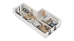 3 pokoje, mieszkanie 60,85 m², piętro 1, oferta nr A2.1.32, ATAL Ruczaj, Kraków, Łagiewniki-Borek Fałęcki, Borek Fałęcki, ul. Obozowa