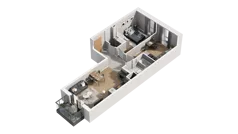 3 pokoje, mieszkanie 60,85 m², piętro 1, oferta nr A2.1.32, ATAL Ruczaj, Kraków, Łagiewniki-Borek Fałęcki, Borek Fałęcki, ul. Obozowa