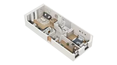 3 pokoje, mieszkanie 58,36 m², piętro 1, oferta nr A2.1.34, ATAL Ruczaj, Kraków, Łagiewniki-Borek Fałęcki, Borek Fałęcki, ul. Obozowa