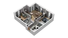 3 pokoje, mieszkanie 60,23 m², piętro 1, oferta nr A4.1.08, ATAL Ruczaj, Kraków, Łagiewniki-Borek Fałęcki, Borek Fałęcki, ul. Obozowa