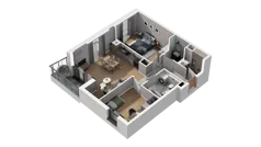 3 pokoje, mieszkanie 60,23 m², piętro 1, oferta nr A4.1.08, ATAL Ruczaj, Kraków, Łagiewniki-Borek Fałęcki, Borek Fałęcki, ul. Obozowa
