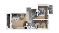 3 pokoje, mieszkanie 68,08 m², piętro 1, oferta nr A5.1.40, ATAL Ruczaj, Kraków, Łagiewniki-Borek Fałęcki, Borek Fałęcki, ul. Obozowa