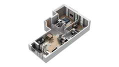 3 pokoje, mieszkanie 68,08 m², piętro 1, oferta nr A5.1.40, ATAL Ruczaj, Kraków, Łagiewniki-Borek Fałęcki, Borek Fałęcki, ul. Obozowa