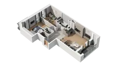 3 pokoje, mieszkanie 68,08 m², piętro 1, oferta nr A5.1.40, ATAL Ruczaj, Kraków, Łagiewniki-Borek Fałęcki, Borek Fałęcki, ul. Obozowa
