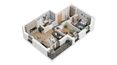 3 pokoje, mieszkanie 51,85 m², piętro 2, oferta nr A1.2.09, ATAL Ruczaj, Kraków, Łagiewniki-Borek Fałęcki, Borek Fałęcki, ul. Obozowa