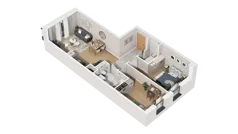 3 pokoje, mieszkanie 60,85 m², piętro 2, oferta nr A2.2.35, ATAL Ruczaj, Kraków, Łagiewniki-Borek Fałęcki, Borek Fałęcki, ul. Obozowa