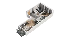 3 pokoje, mieszkanie 60,85 m², piętro 2, oferta nr A2.2.35, ATAL Ruczaj, Kraków, Łagiewniki-Borek Fałęcki, Borek Fałęcki, ul. Obozowa