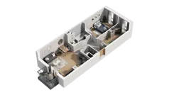 3 pokoje, mieszkanie 58,36 m², piętro 2, oferta nr A2.2.37, ATAL Ruczaj, Kraków, Łagiewniki-Borek Fałęcki, Borek Fałęcki, ul. Obozowa