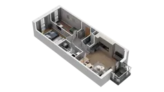 3 pokoje, mieszkanie 58,36 m², piętro 2, oferta nr A2.2.37, ATAL Ruczaj, Kraków, Łagiewniki-Borek Fałęcki, Borek Fałęcki, ul. Obozowa
