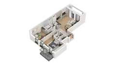 3 pokoje, mieszkanie 68,08 m², piętro 2, oferta nr A5.2.43, ATAL Ruczaj, Kraków, Łagiewniki-Borek Fałęcki, Borek Fałęcki, ul. Obozowa
