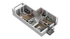 3 pokoje, mieszkanie 64,55 m², piętro 3, oferta nr A4.3.16, ATAL Ruczaj, Kraków, Łagiewniki-Borek Fałęcki, Borek Fałęcki, ul. Obozowa