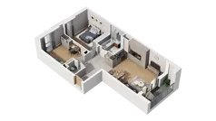 3 pokoje, mieszkanie 64,55 m², piętro 3, oferta nr A4.3.16, ATAL Ruczaj, Kraków, Łagiewniki-Borek Fałęcki, Borek Fałęcki, ul. Obozowa
