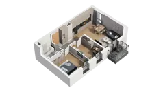 3 pokoje, mieszkanie 54,10 m², piętro 4, oferta nr A1.4.18, ATAL Ruczaj, Kraków, Łagiewniki-Borek Fałęcki, Borek Fałęcki, ul. Obozowa
