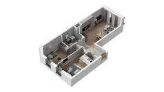 3 pokoje, mieszkanie 60,85 m², piętro 4, oferta nr A2.4.41, ATAL Ruczaj, Kraków, Łagiewniki-Borek Fałęcki, Borek Fałęcki, ul. Obozowa