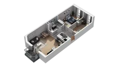 3 pokoje, mieszkanie 63,56 m², piętro 6, oferta nr A1.6.28, ATAL Ruczaj, Kraków, Łagiewniki-Borek Fałęcki, Borek Fałęcki, ul. Obozowa