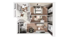 3 pokoje, apartament 72,39 m², piętro 27, oferta nr B-27-213B, ATAL Olimpijska, Katowice, Bogucice, ul. Olimpijska / al. Korfantego