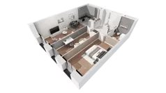 3 pokoje, apartament 72,39 m², piętro 27, oferta nr B-27-213B, ATAL Olimpijska, Katowice, Bogucice, ul. Olimpijska / al. Korfantego