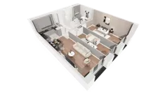 3 pokoje, apartament 72,39 m², piętro 27, oferta nr B-27-213B, ATAL Olimpijska, Katowice, Bogucice, ul. Olimpijska / al. Korfantego