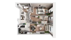 3 pokoje, apartament 70,92 m², piętro 28, oferta nr B-28-222B, ATAL Olimpijska, Katowice, Bogucice, ul. Olimpijska / al. Korfantego