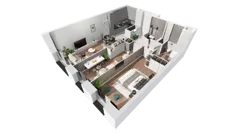 3 pokoje, apartament 70,92 m², piętro 28, oferta nr B-28-222B, ATAL Olimpijska, Katowice, Bogucice, ul. Olimpijska / al. Korfantego
