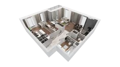 3 pokoje, apartament 73,87 m², piętro 15, oferta nr C-15-169C, ATAL Olimpijska, Katowice, Bogucice, ul. Olimpijska / al. Korfantego