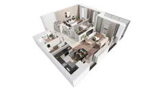 3 pokoje, apartament 73,87 m², piętro 15, oferta nr C-15-169C, ATAL Olimpijska, Katowice, Bogucice, ul. Olimpijska / al. Korfantego