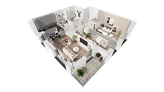 3 pokoje, mieszkanie 74,05 m², piętro 17, oferta nr C-17-193C, ATAL Olimpijska, Katowice, Bogucice, ul. Olimpijska / al. Korfantego