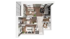3 pokoje, apartament 73,98 m², piętro 18, oferta nr C-18-205C, ATAL Olimpijska, Katowice, Bogucice, ul. Olimpijska / al. Korfantego