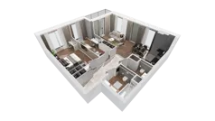 3 pokoje, apartament 73,98 m², piętro 18, oferta nr C-18-205C, ATAL Olimpijska, Katowice, Bogucice, ul. Olimpijska / al. Korfantego