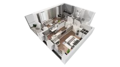 3 pokoje, apartament 73,98 m², piętro 18, oferta nr C-18-205C, ATAL Olimpijska, Katowice, Bogucice, ul. Olimpijska / al. Korfantego