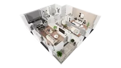 3 pokoje, apartament 73,98 m², piętro 18, oferta nr C-18-205C, ATAL Olimpijska, Katowice, Bogucice, ul. Olimpijska / al. Korfantego