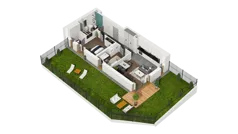 3 pokoje, mieszkanie 63,44 m², parter, oferta nr B9-K2-0-1, ATAL Strachowicka II, Wrocław, Żerniki, Fabryczna, ul. Strachowicka
