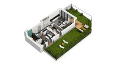 3 pokoje, mieszkanie 63,44 m², parter, oferta nr B9-K2-0-1, ATAL Strachowicka II, Wrocław, Żerniki, Fabryczna, ul. Strachowicka