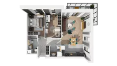 3 pokoje, mieszkanie 66,71 m², piętro 3, oferta nr A2.3.3, ATAL Idea Swarzędz, Swarzędz, ul. Tabaki