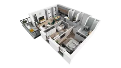 3 pokoje, mieszkanie 66,71 m², piętro 3, oferta nr A2.3.3, ATAL Idea Swarzędz, Swarzędz, ul. Tabaki