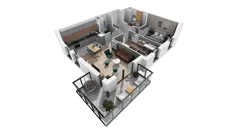 3 pokoje, mieszkanie 66,71 m², piętro 3, oferta nr A2.3.3, ATAL Idea Swarzędz, Swarzędz, ul. Tabaki