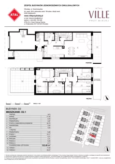 Dom 122,40 m², oferta nr D2.1, ATAL Ville przy Białej, Wrocław, Leśnica, Stabłowice, ul. Biała