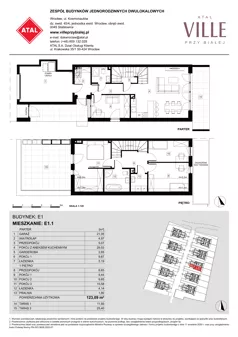 Dom 123,09 m², oferta nr E1.1, ATAL Ville przy Białej, Wrocław, Leśnica, Stabłowice, ul. Biała
