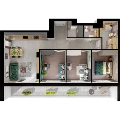 4 pokoje, mieszkanie 76,28 m², piętro 2, oferta nr A01.2.20, Skwer Witosa, Piastów, ul. Bodycha/Witosa